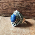 Ring Agni | Sterling zilver & lapis lazuli | maat 17,25 image 0