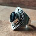 Ring Agni | Sterling zilver & onyx| maat 15,75 image 0