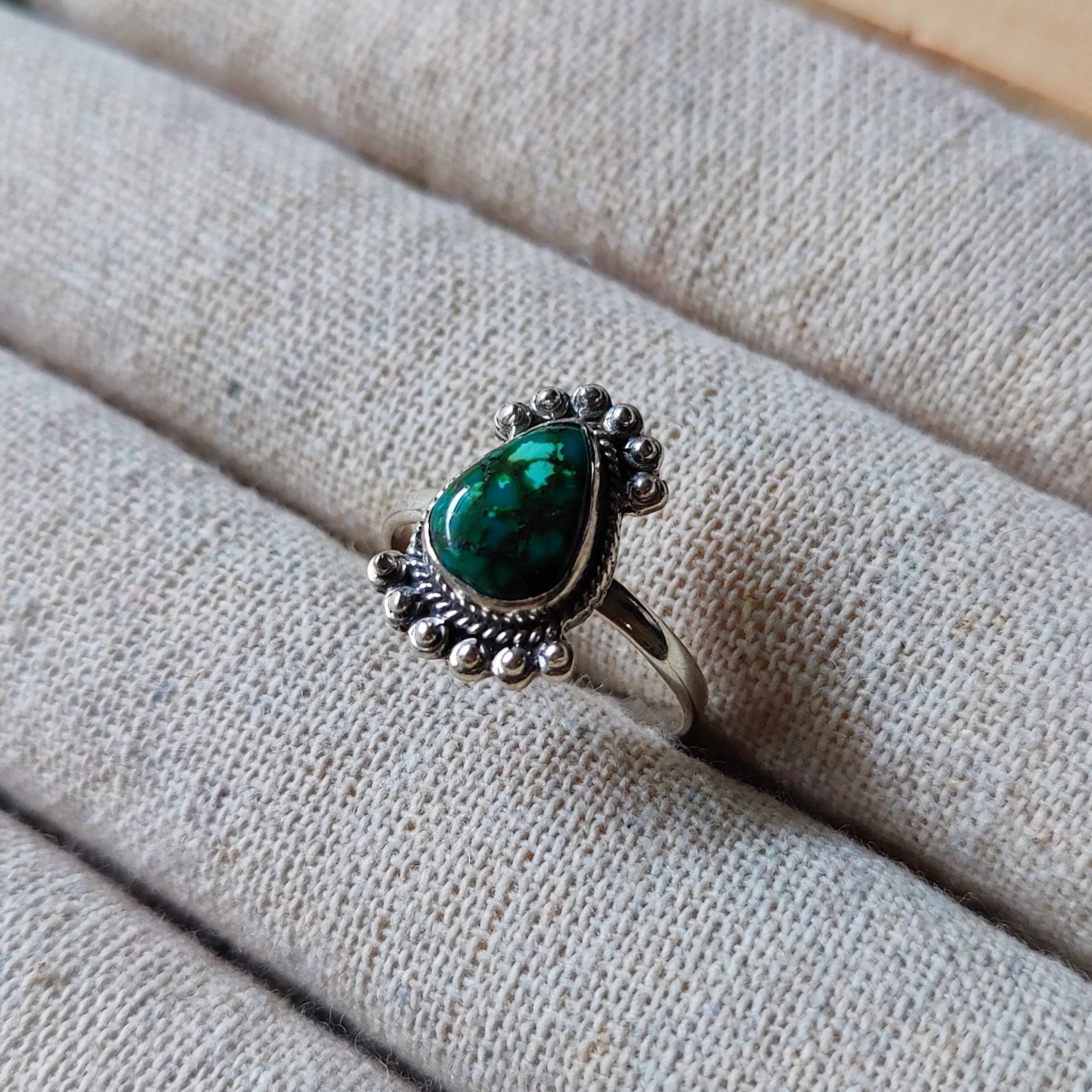 Ring | Sterling zilver & turkoois | maat 18,75 image 1