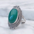 Ring | Sterling zilver & jade | maat 17,25 image 0