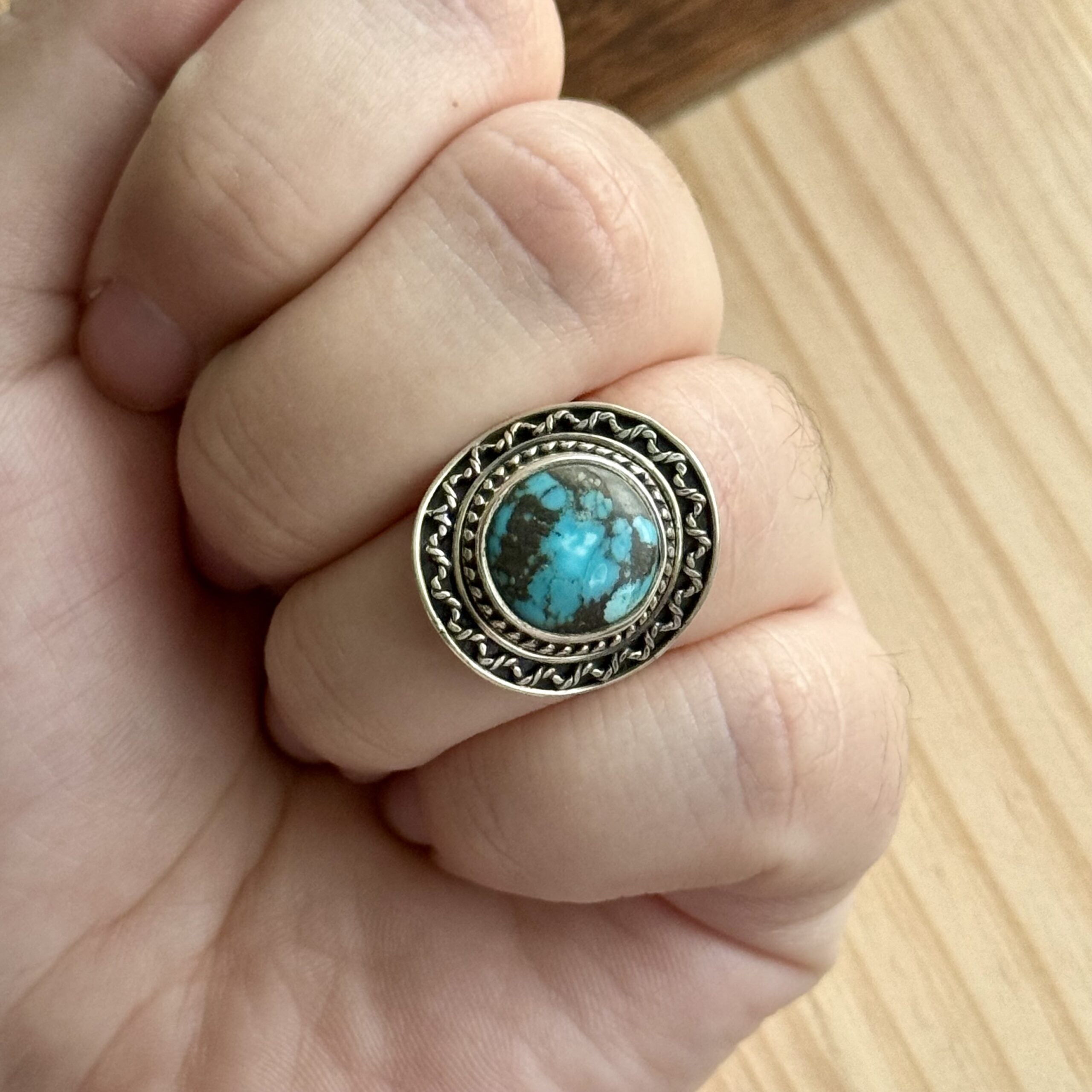 Ring | Sterling zilver & turkoois | maat 17,5 image 3