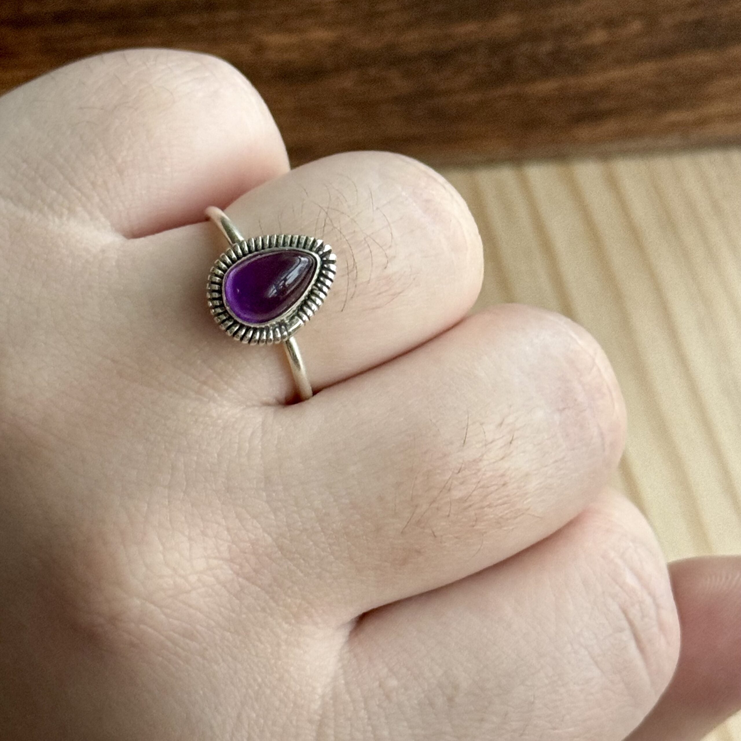 Ring | Sterling zilver & amethist | maat 19,5 image 3