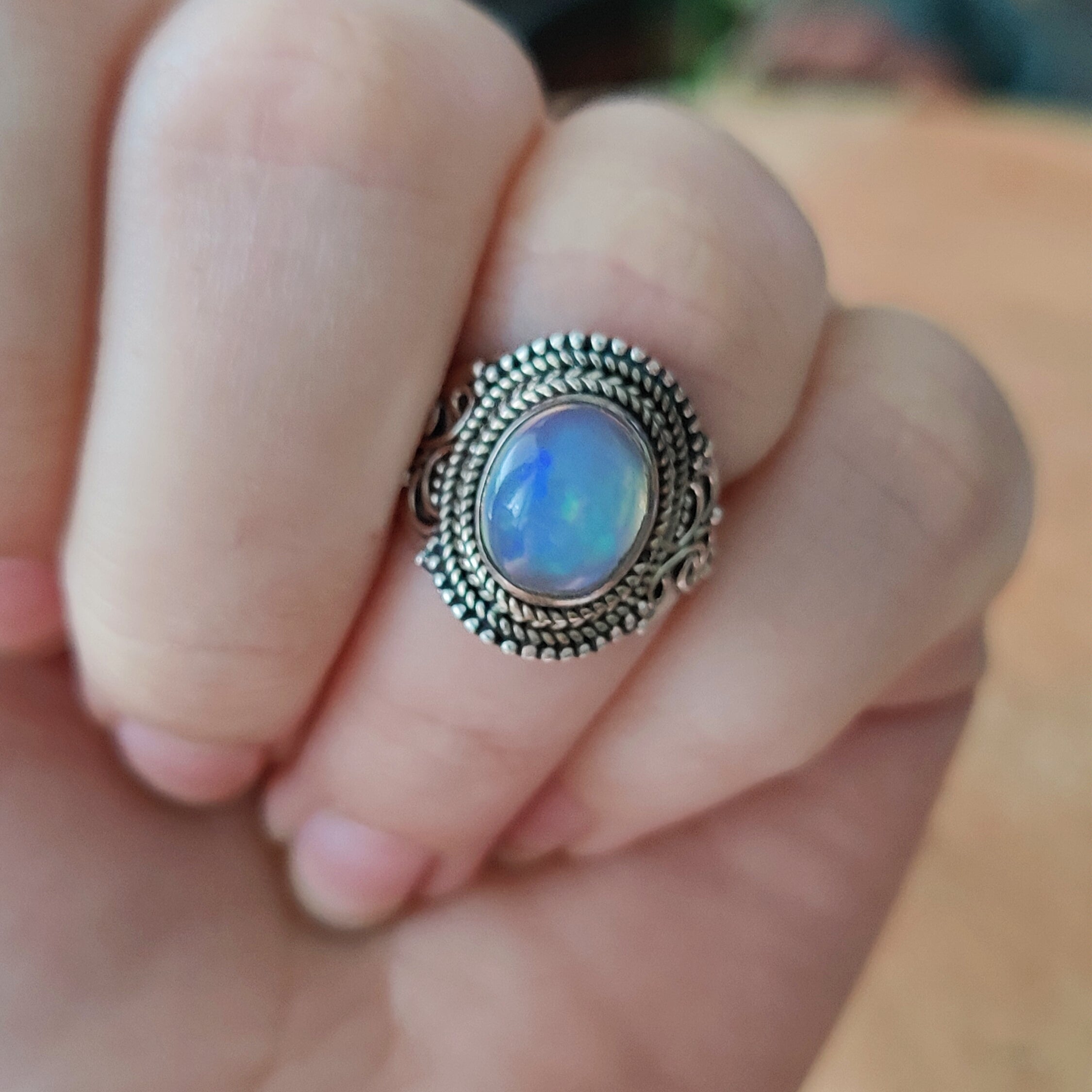 Ring | Sterling zilver & opaal | maat 17 image 4