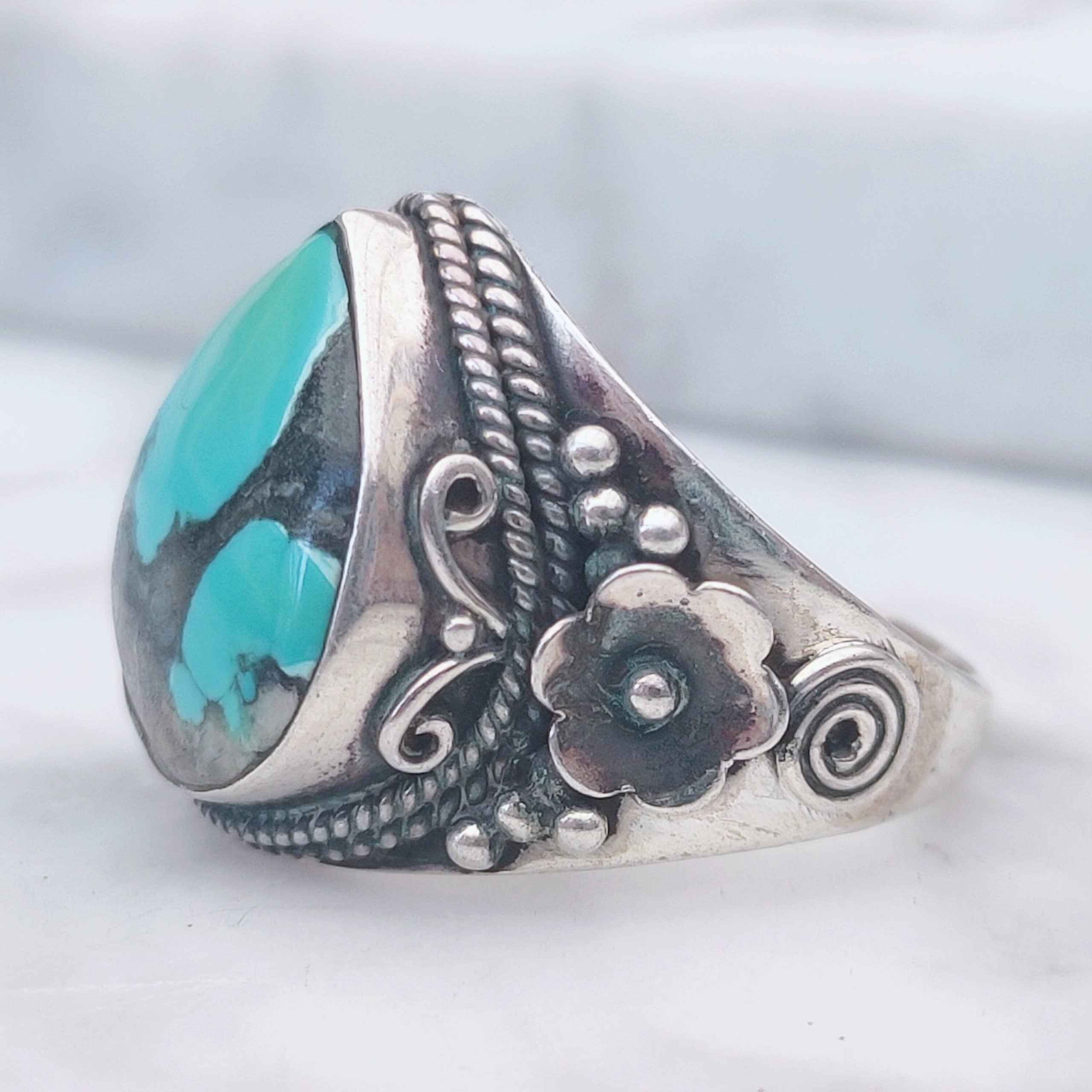 Ring | Sterling zilver & turkoois | maat 17,5 image 4