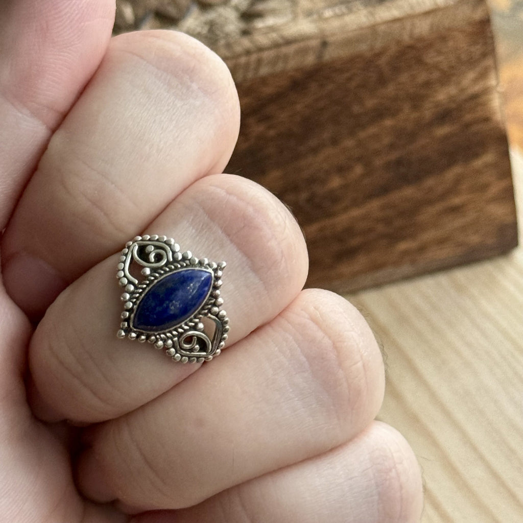 Ring | Sterling zilver & lapis lazuli | maat 17,75 image 3