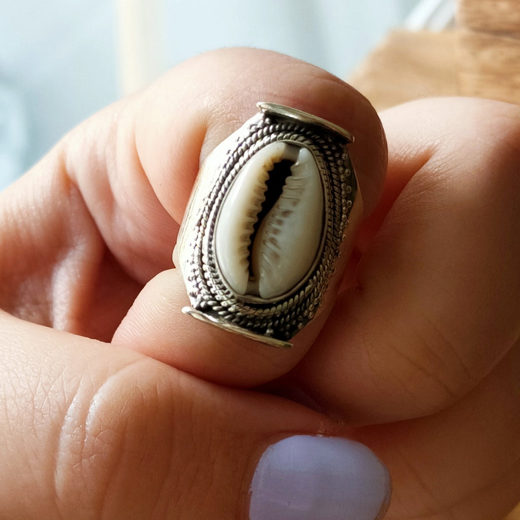 Ring | Sterling zilver & cowrie schelp image 6