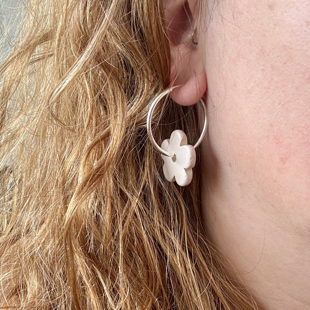 Hoops Bloom | Sterling zilver & keramiek image 3