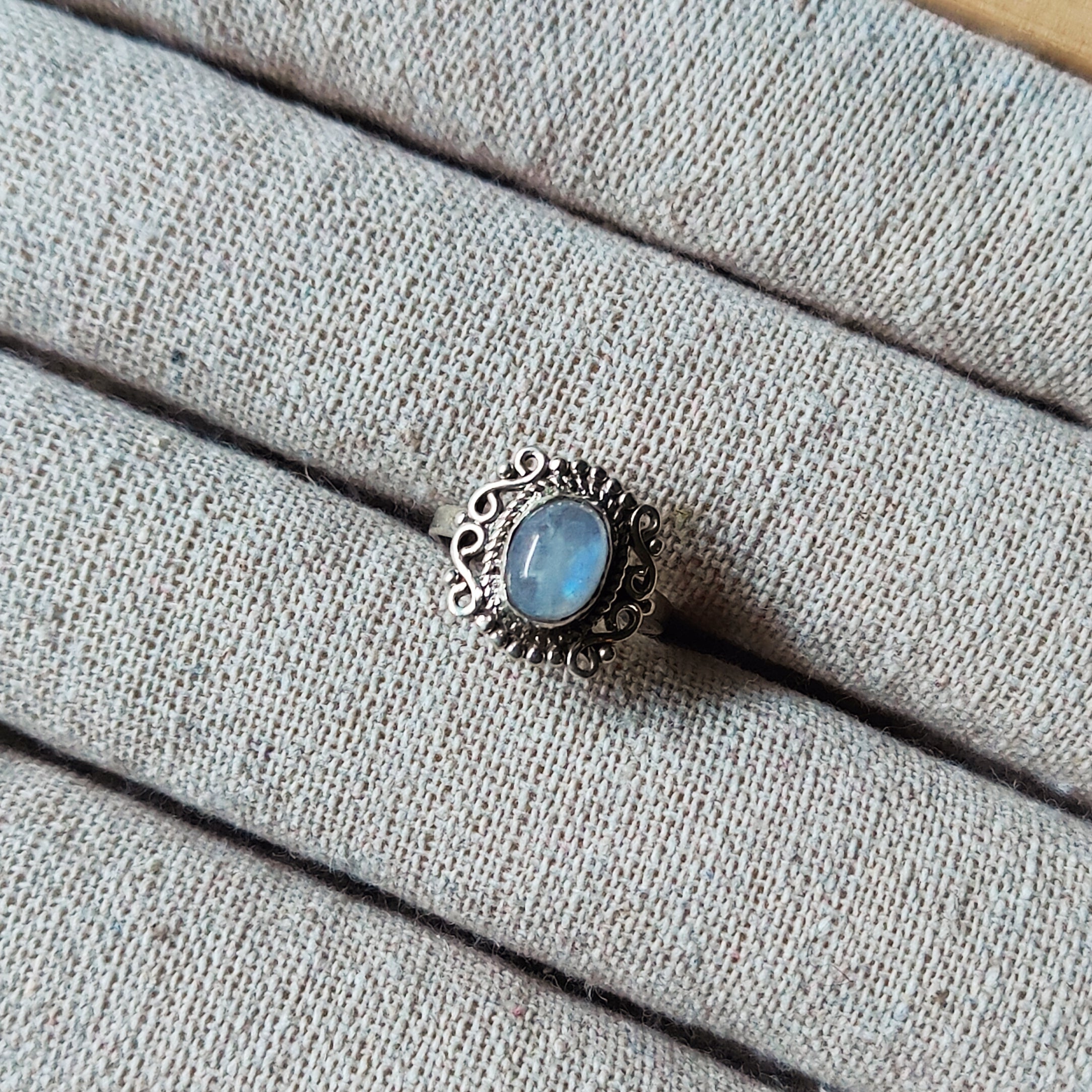 Ring | Sterling zilver & maansteen | maat 15,25 image 2