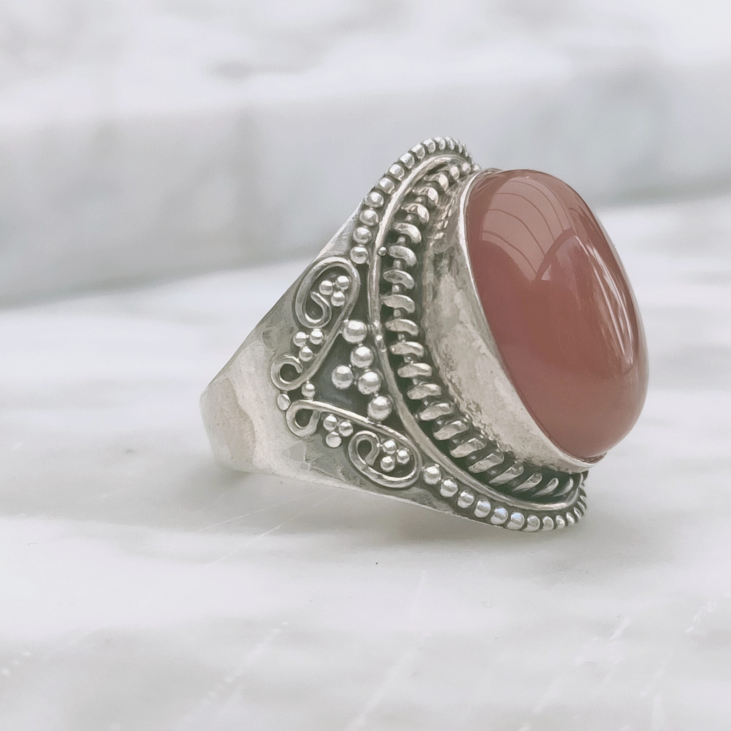 Ring | Sterling zilver & carneool | maat 17,5 image 2