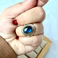 Ring | Sterling zilver & labradoriet | maat 19 image 0