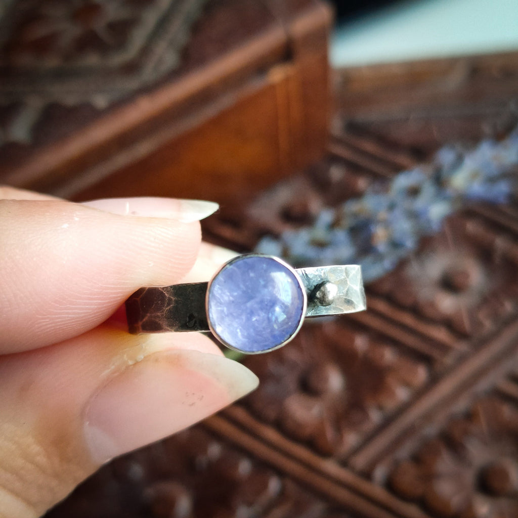 Ring sterling zilver & tanzaniet | maat 18,25 | BY AIS image 2