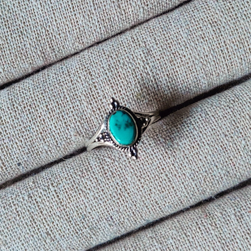 Ring | Sterling zilver & turkoois | maat 17,75 image 3