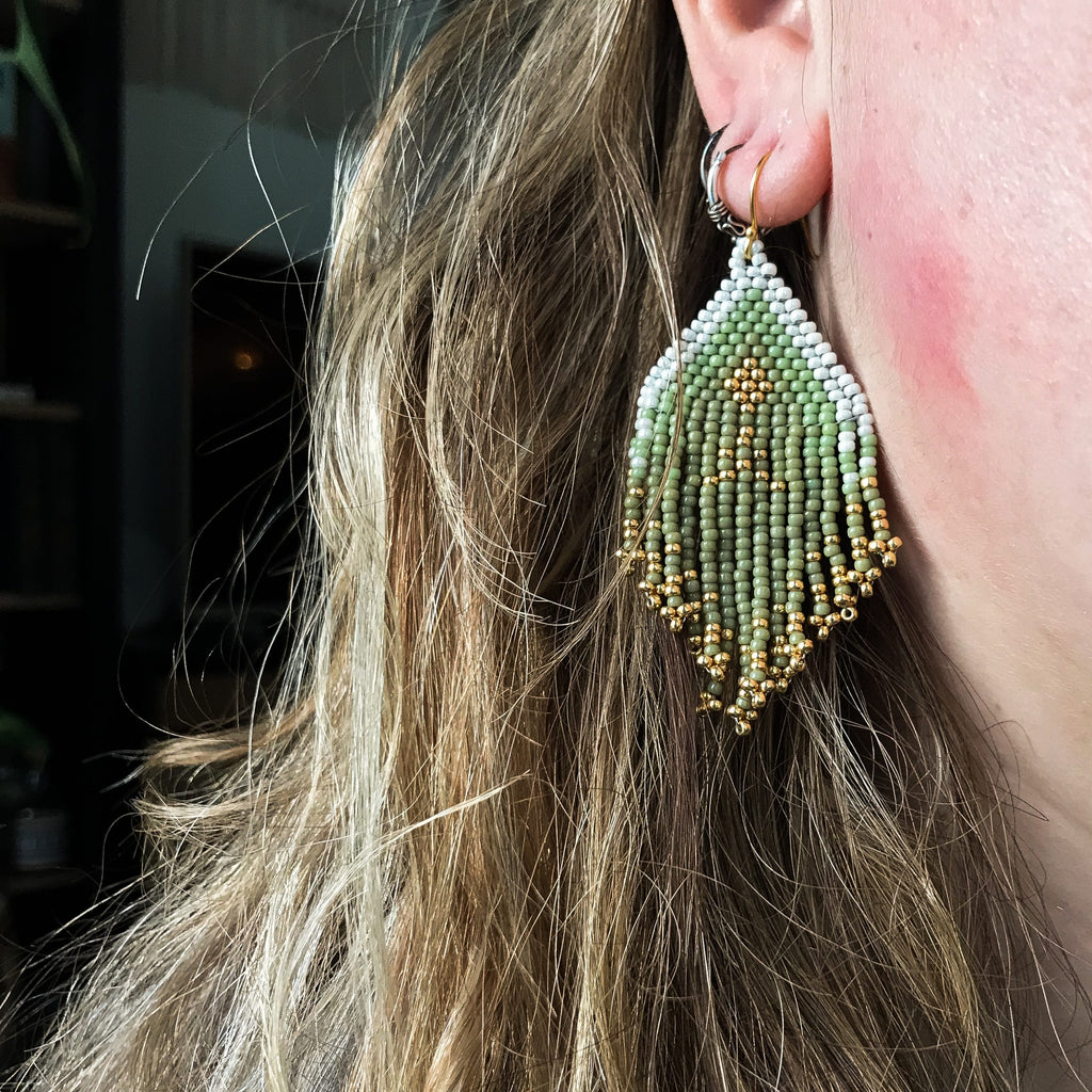 Oorbellen Tenjin | Handbeaded | BY AIS image 1