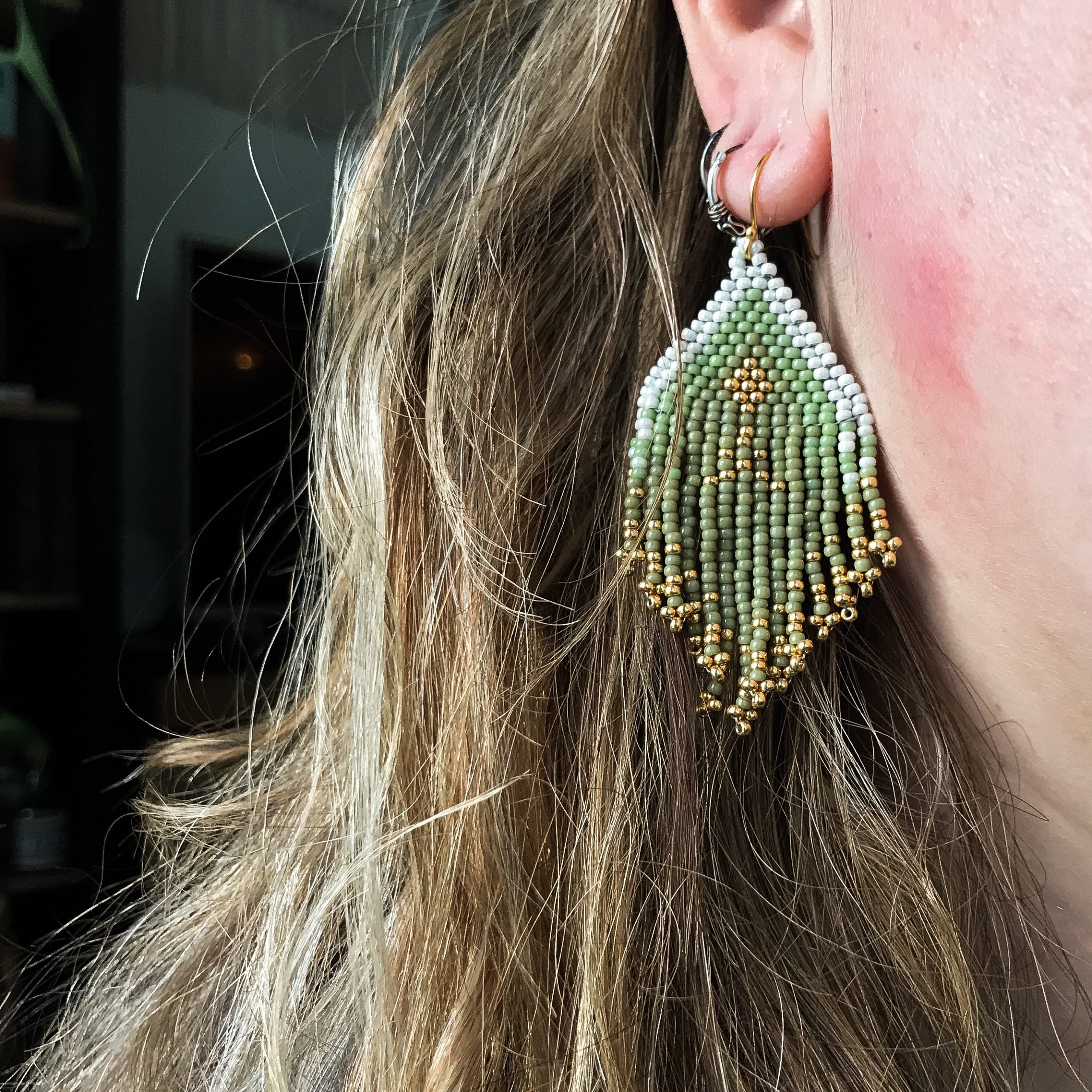 Oorbellen Tenjin | Handbeaded | BY AIS image 1