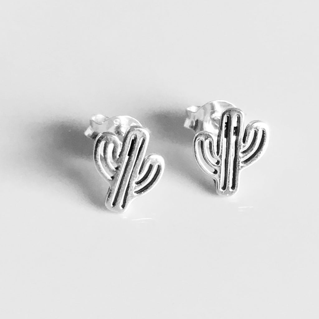 Sterling zilver | Oorstekers Cactus image 1