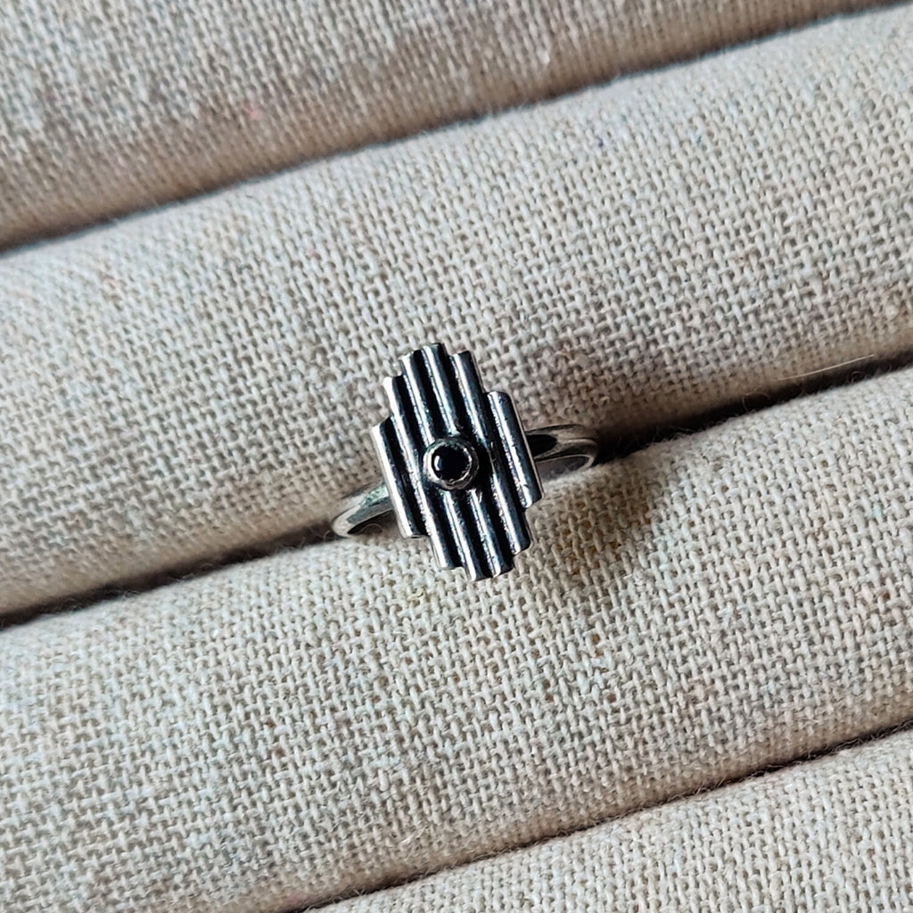 Ring | Sterling zilver & saffier | maat 16 | BY AIS image 0