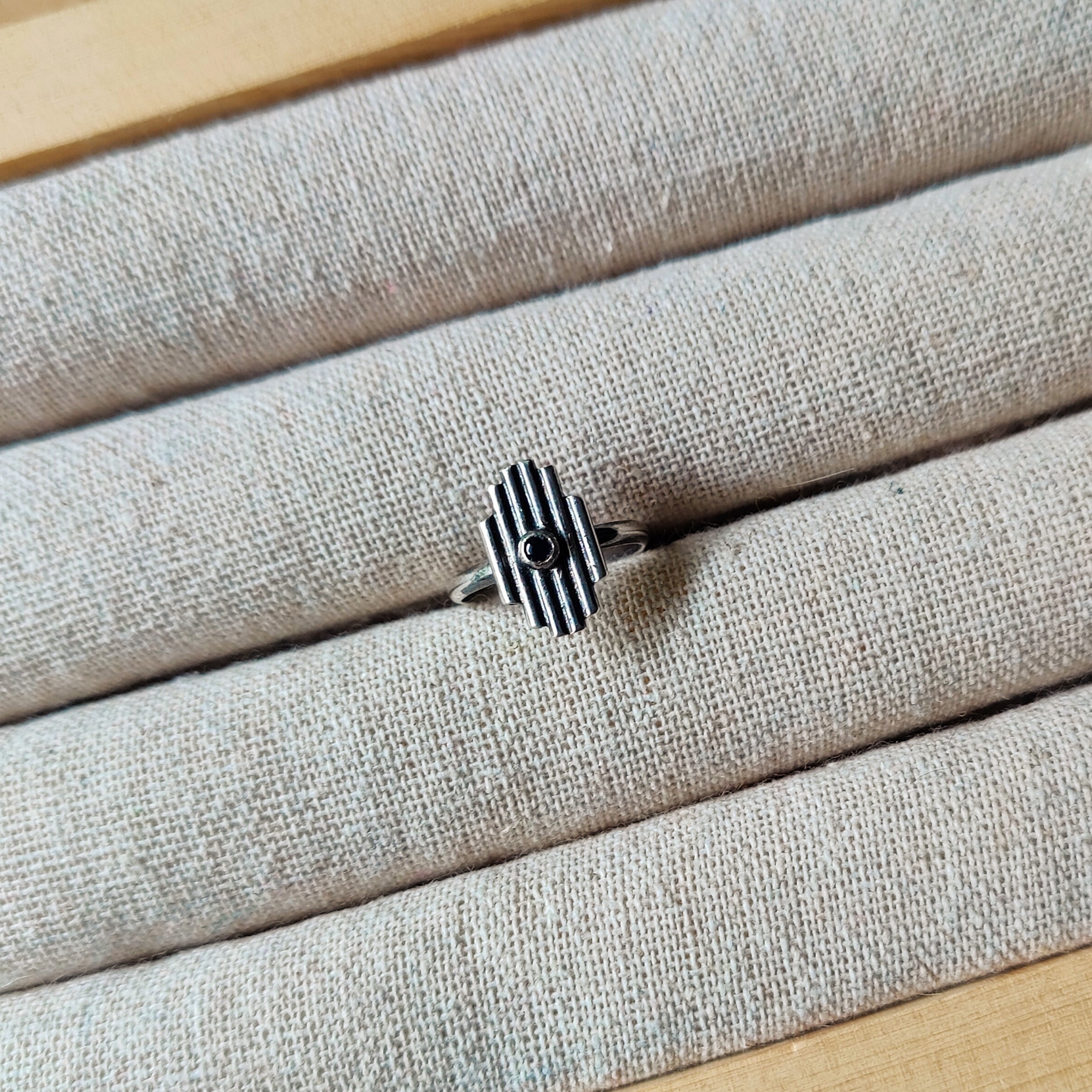 Ring | Sterling zilver & saffier | maat 16 | BY AIS image 3