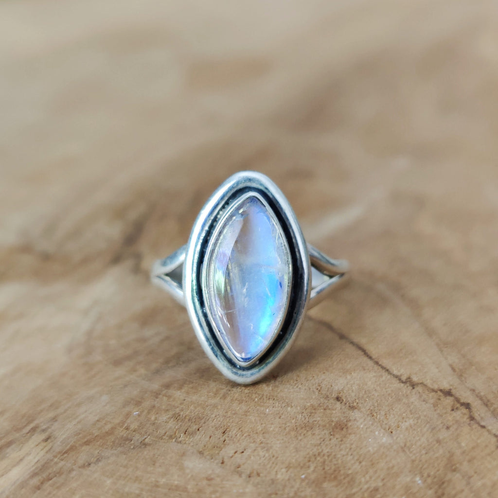Ring | Sterling zilver & maansteen | maat 16,25 image 5
