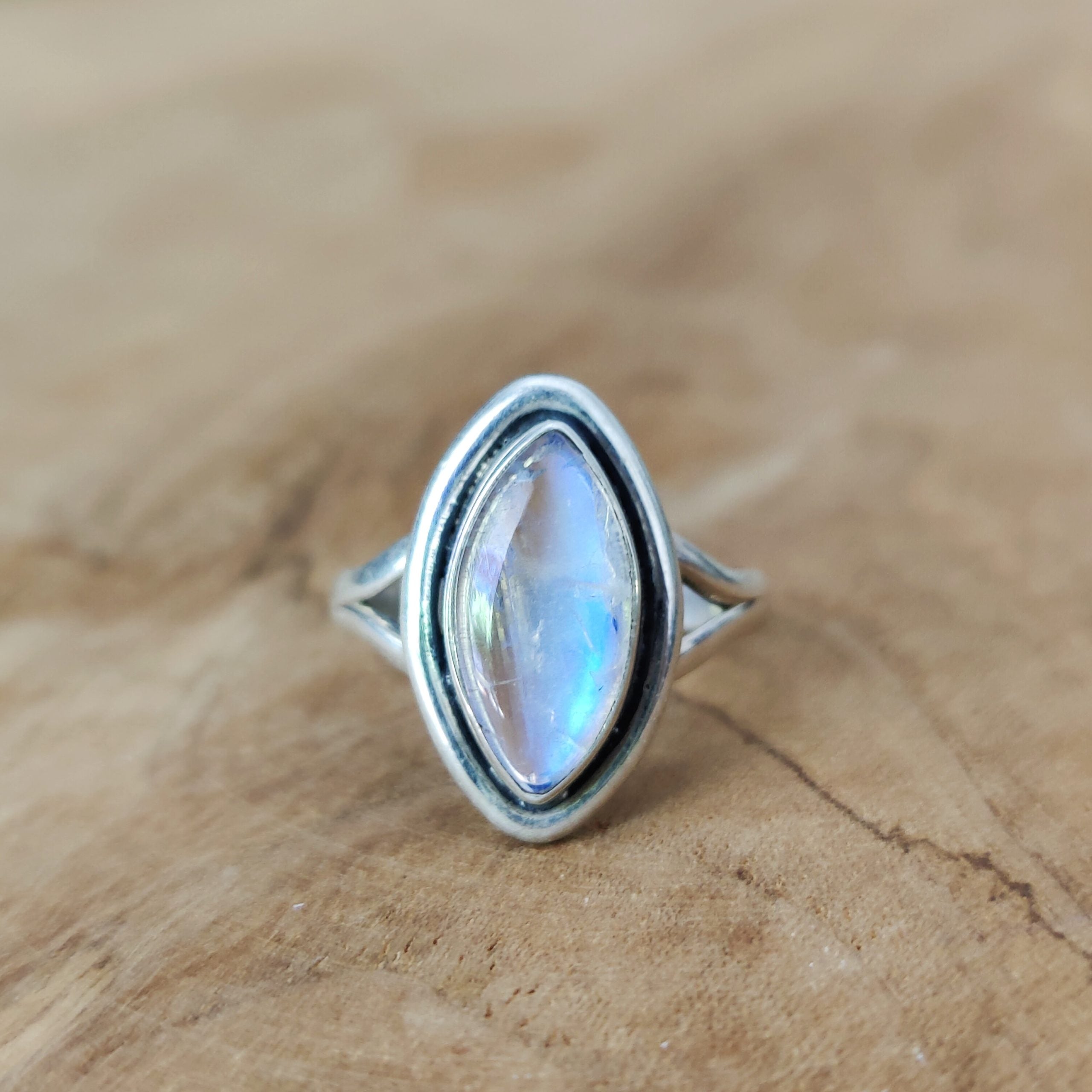 Ring | Sterling zilver & maansteen | maat 16,25 image 5