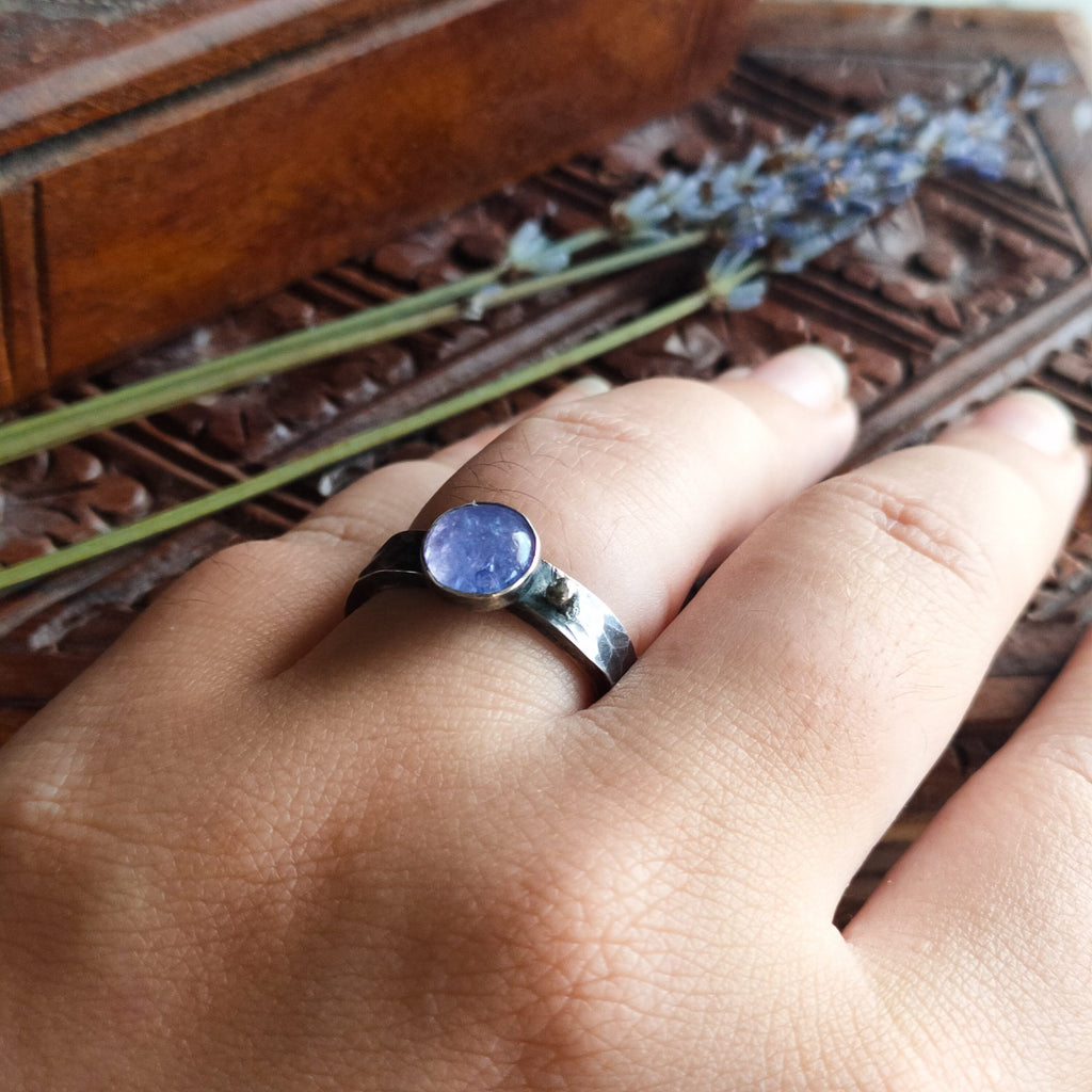 Ring sterling zilver & tanzaniet | maat 18,25 | BY AIS image 5