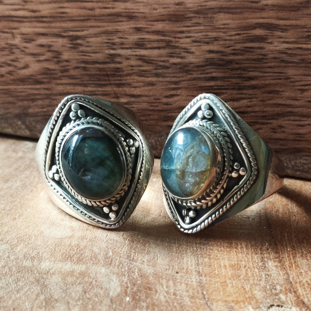 Ring Agni | Sterling zilver & labradoriet image 2