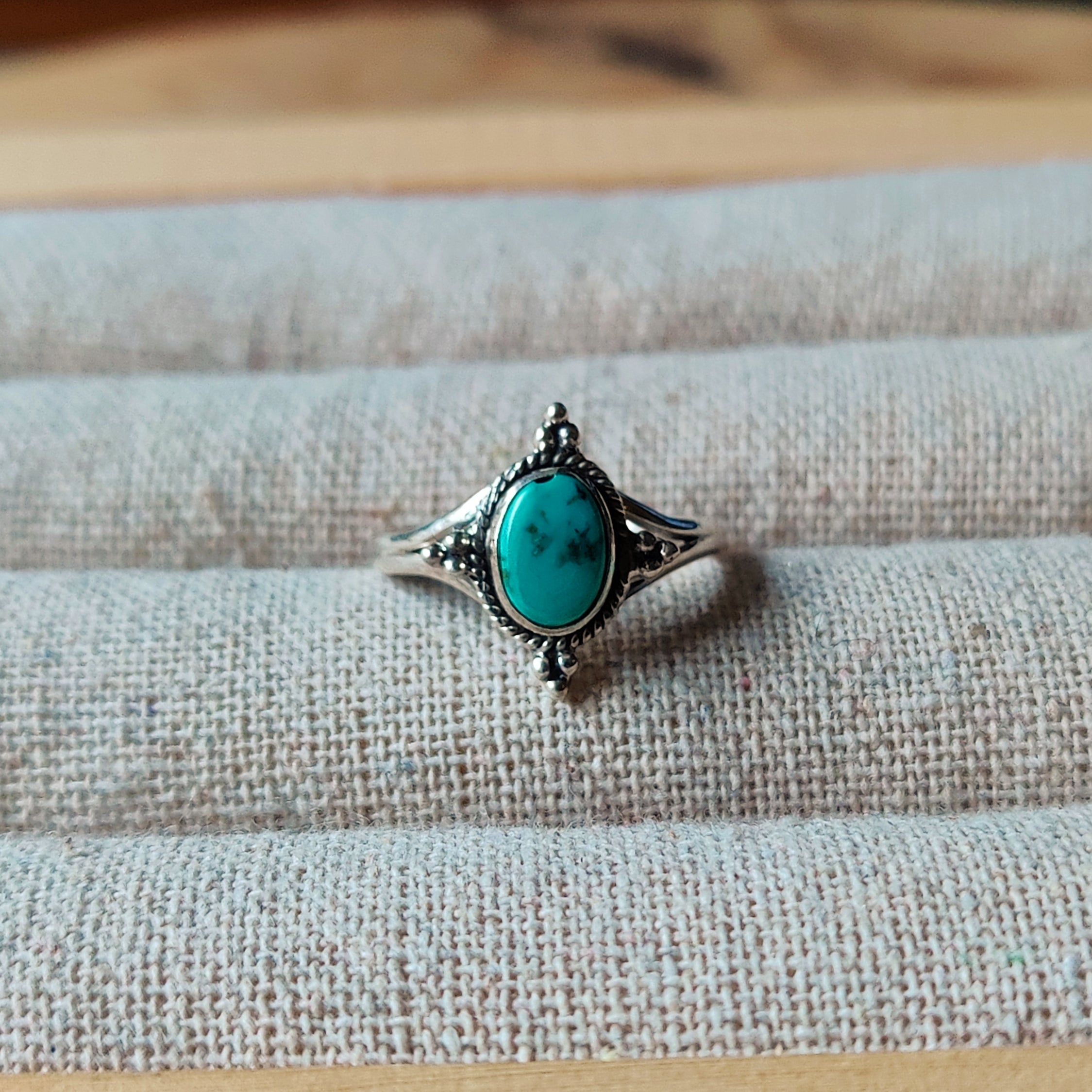 Ring | Sterling zilver & turkoois | maat 17,75 image 2