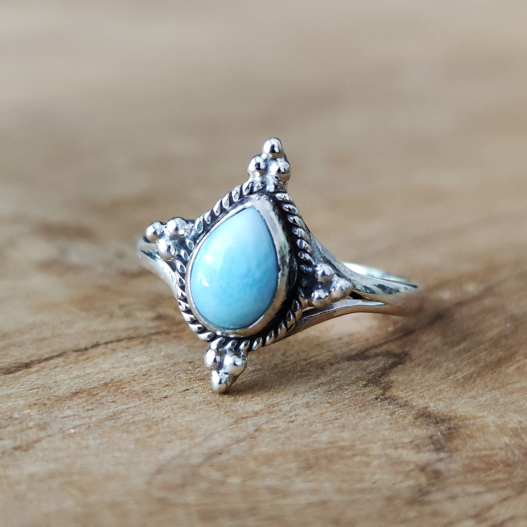 Ring | Sterling zilver & larimar | maat 17 image 0