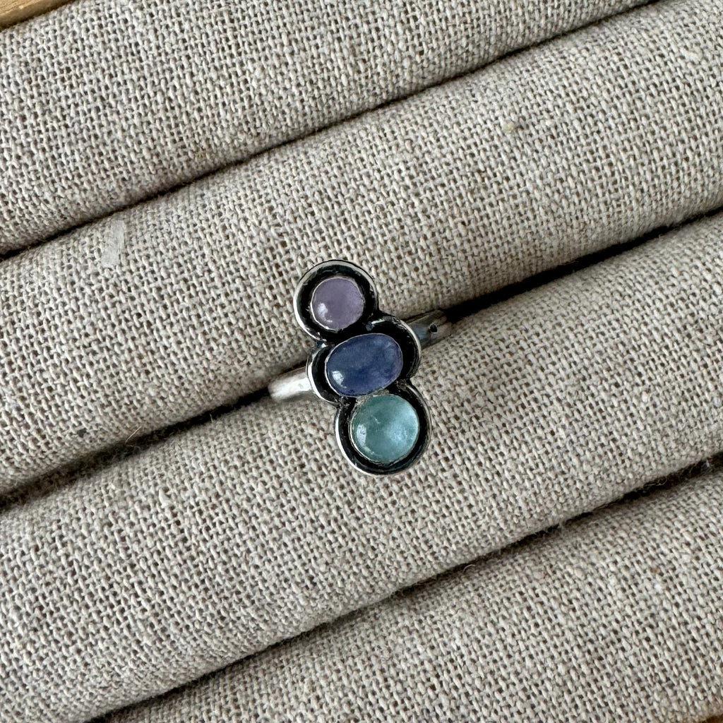 Ring Stacked pastel | Sterling zilver & edelstenen | maat 16,5 | BY AIS image 1