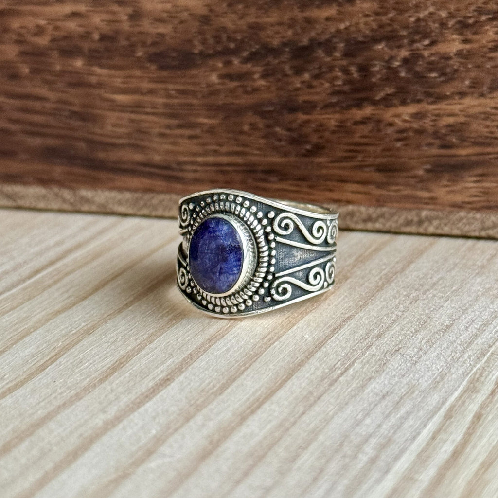 Ring | Sterling zilver & lapis lazuli | maat 17,75 image 2