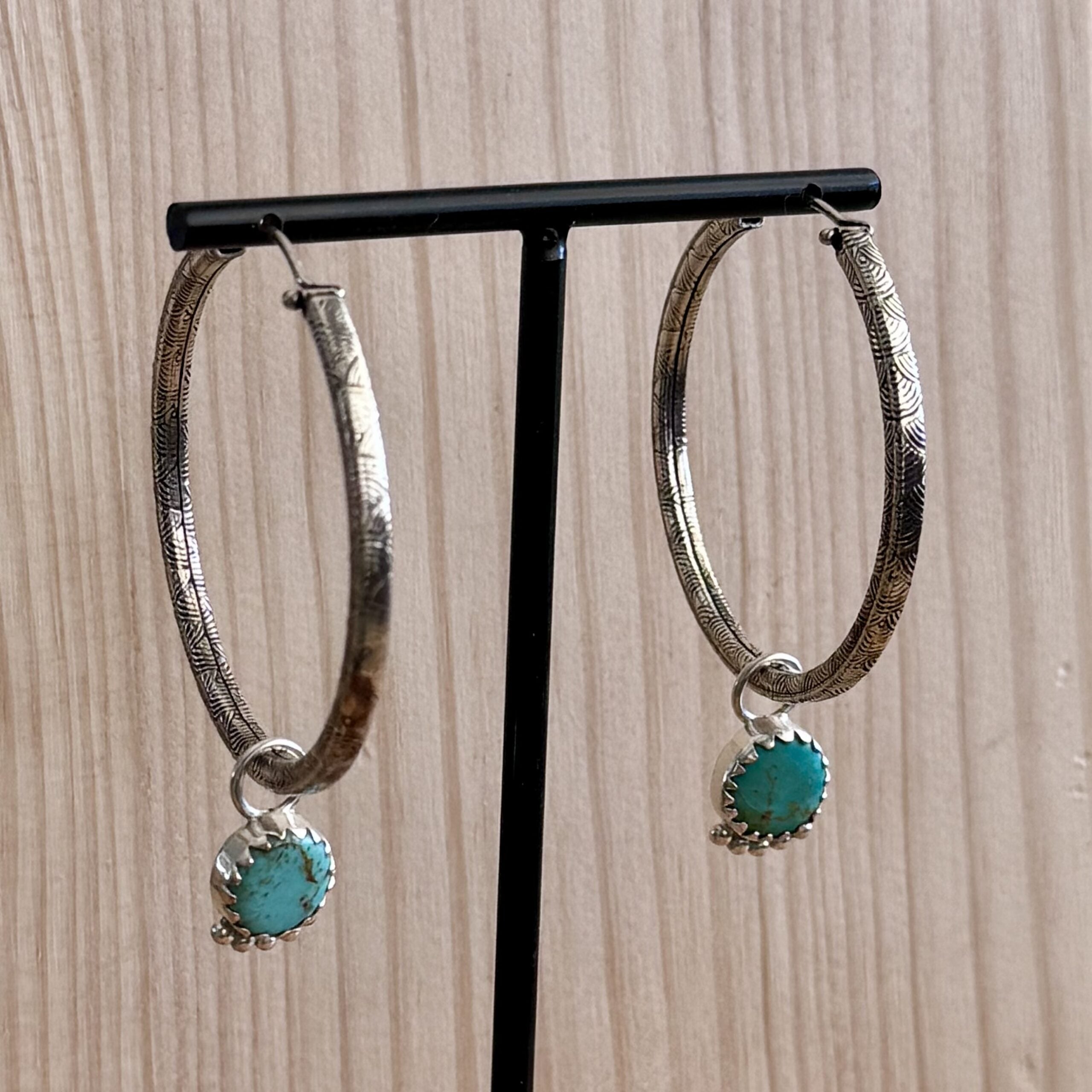 Hoops turquoise | Sterling zilver & turkoois image 0