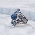 Ring Gajner | Sterling zilver & lapis lazuli | maat 17,5 image 0