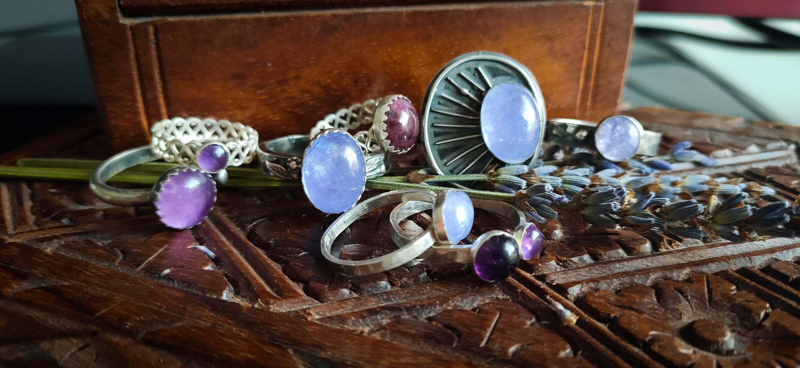 Ring sterling zilver & tanzaniet | maat 18,25 | BY AIS image 9