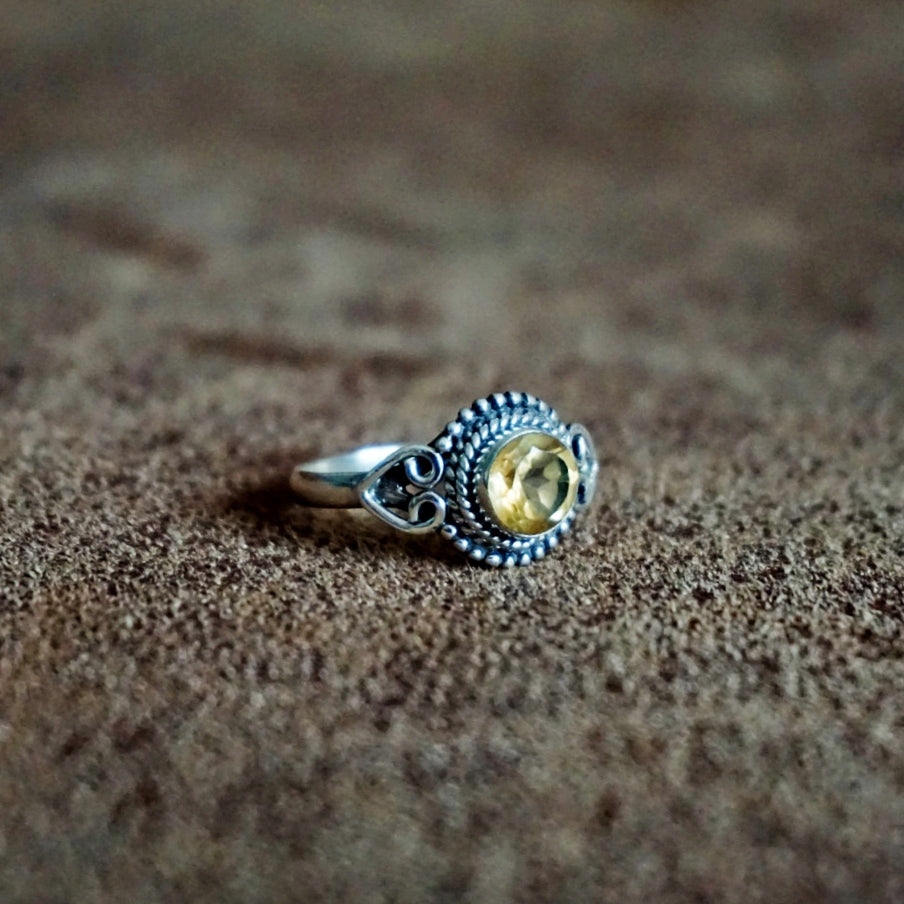 Ring | Sterling zilver & citrien | maat 17 image 0