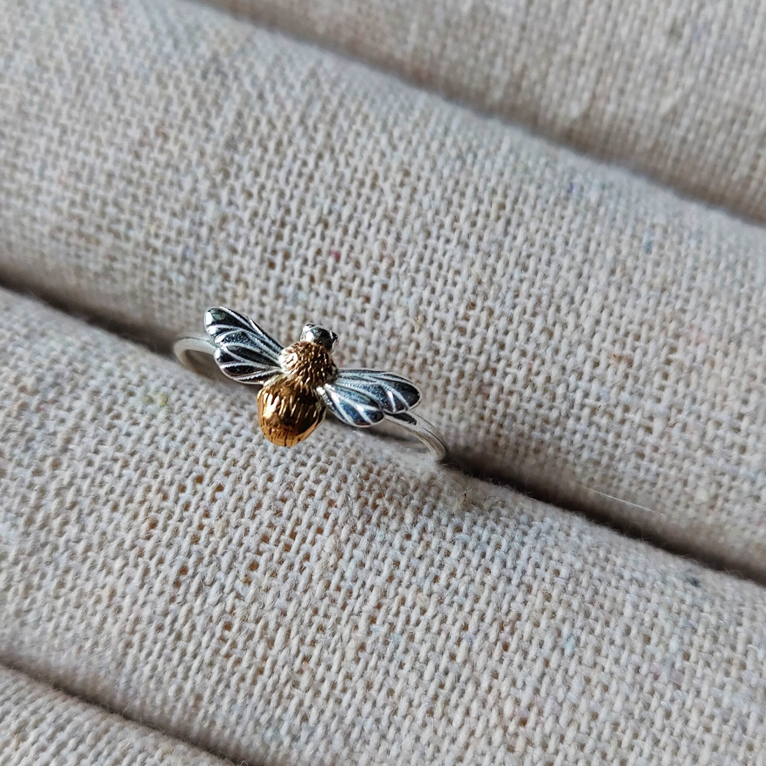 Ring Abeja | Sterling zilver & 14K verguld image 2