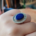 Ring | Sterling zilver & lapis lazuli | maat 18,5 image 0