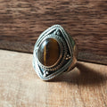 Ring Agni | Sterling zilver & tijgeroog | maat 16,25 image 0