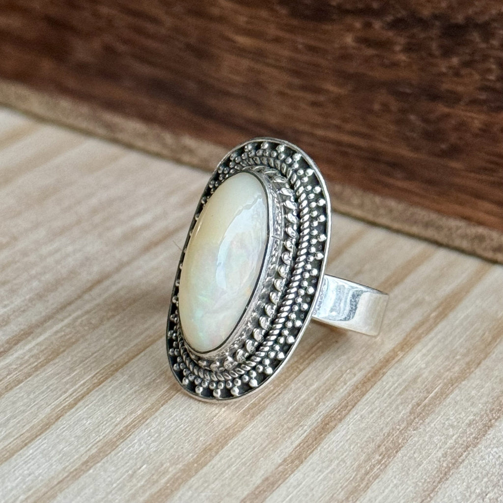 Ring | Sterling zilver & opaal | maat 18 image 2