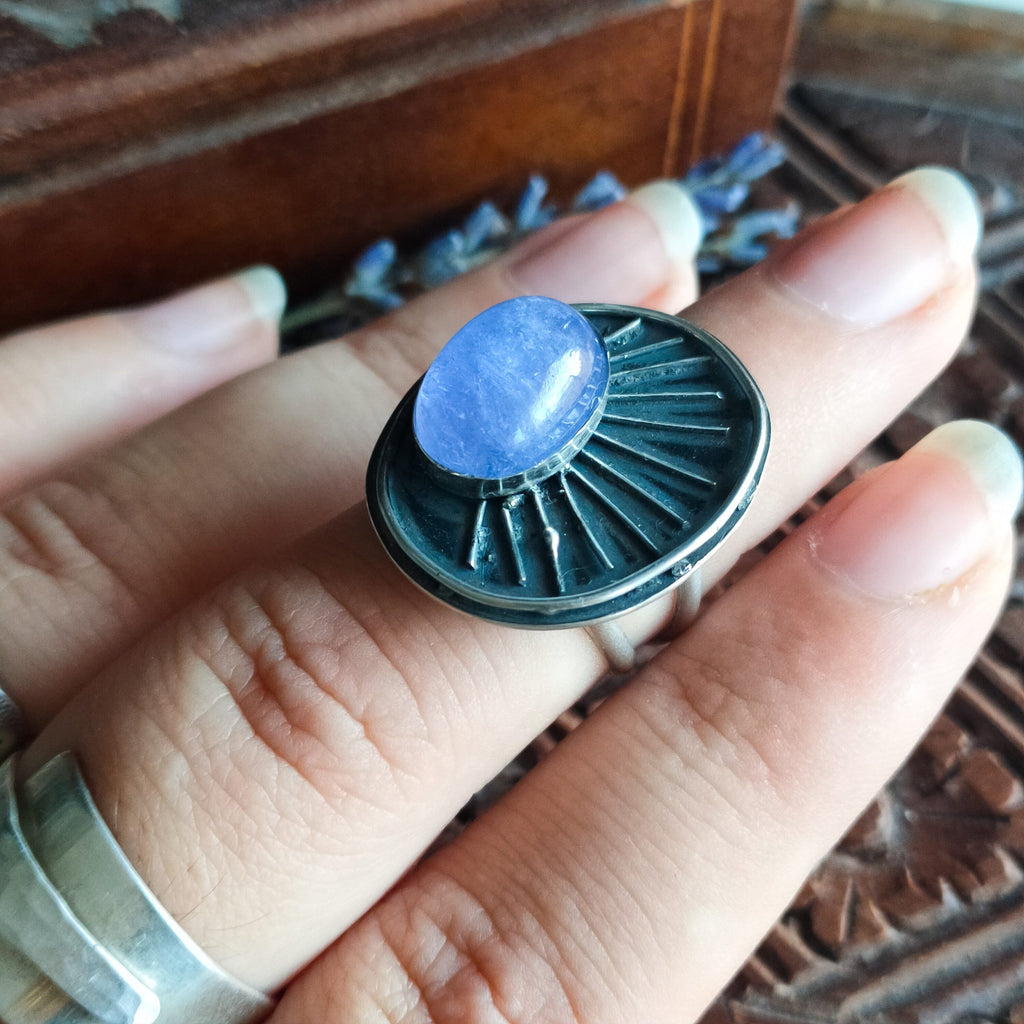 Ring sterling zilver & tanzaniet | maat 16,5 | BY AIS image 4
