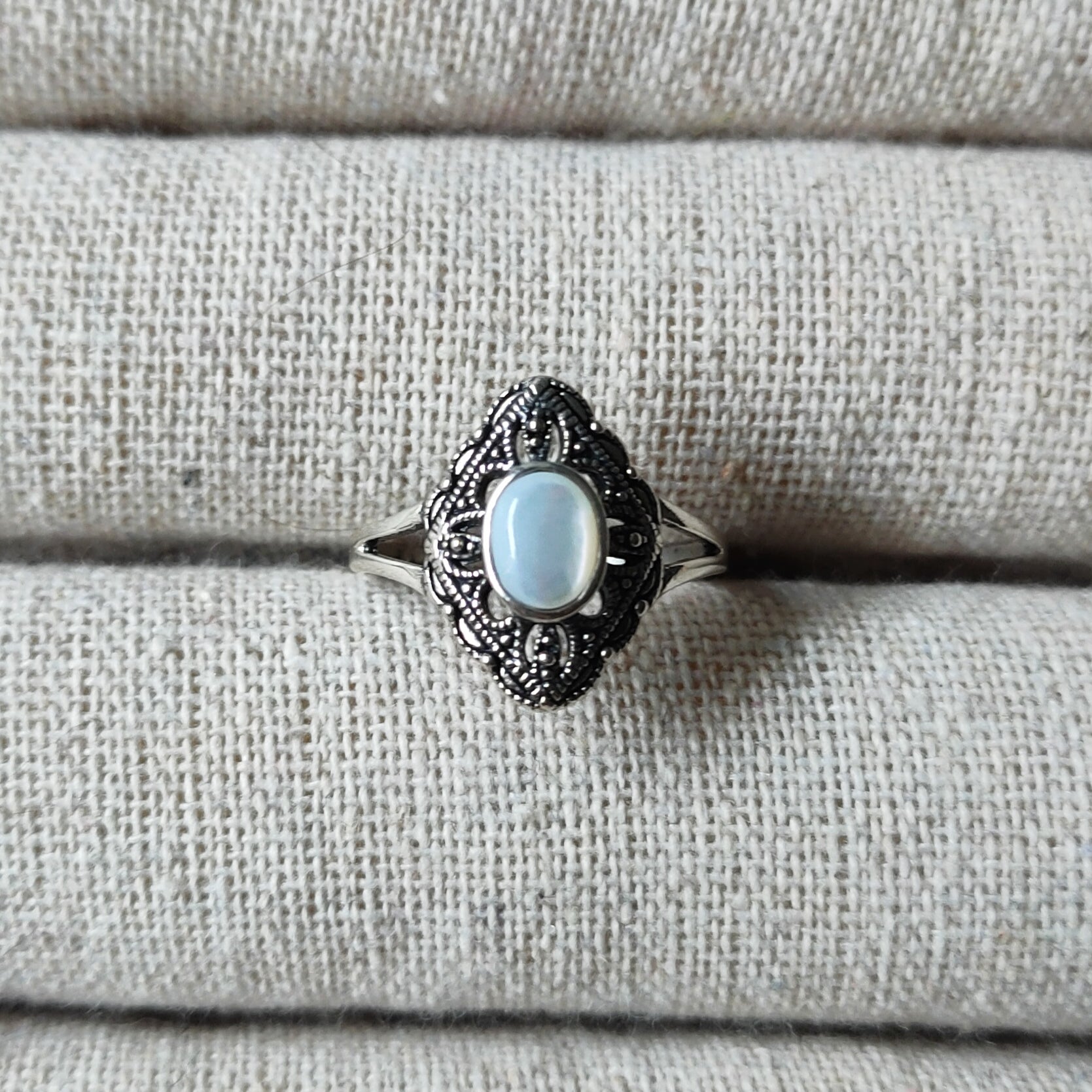Ring | Sterling zilver & Mother of Pearl | maat 17,25 image 0