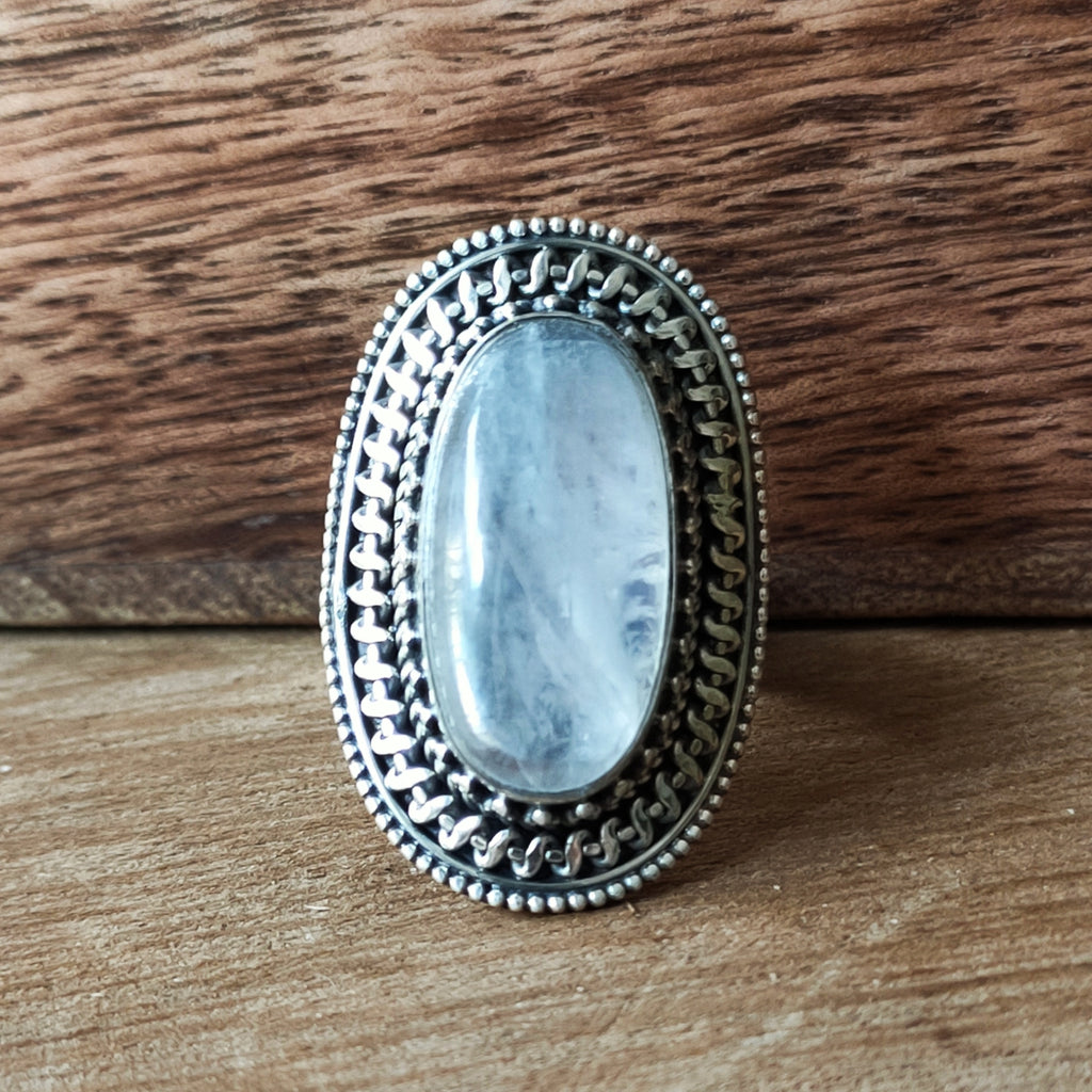 Ring | Sterling zilver & maansteen | maat 17,5 image 0