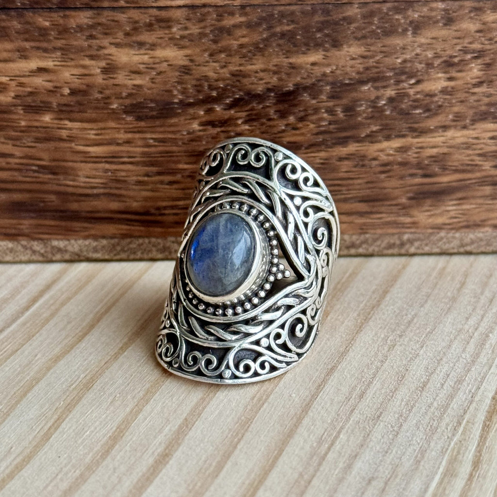 Ring | Sterling zilver & labradoriet | maat 17,5 image 2