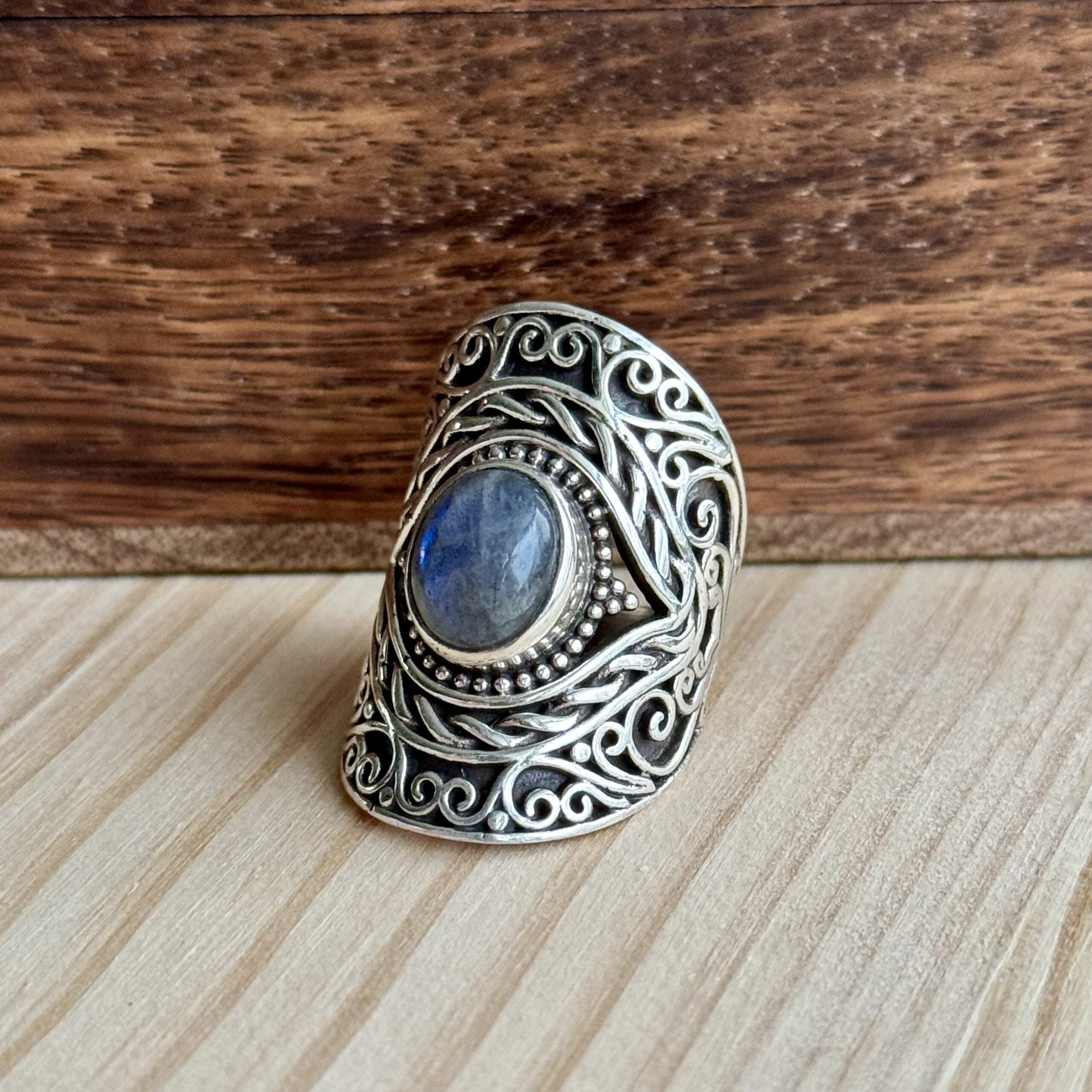Ring | Sterling zilver & labradoriet | maat 17,5 image 2