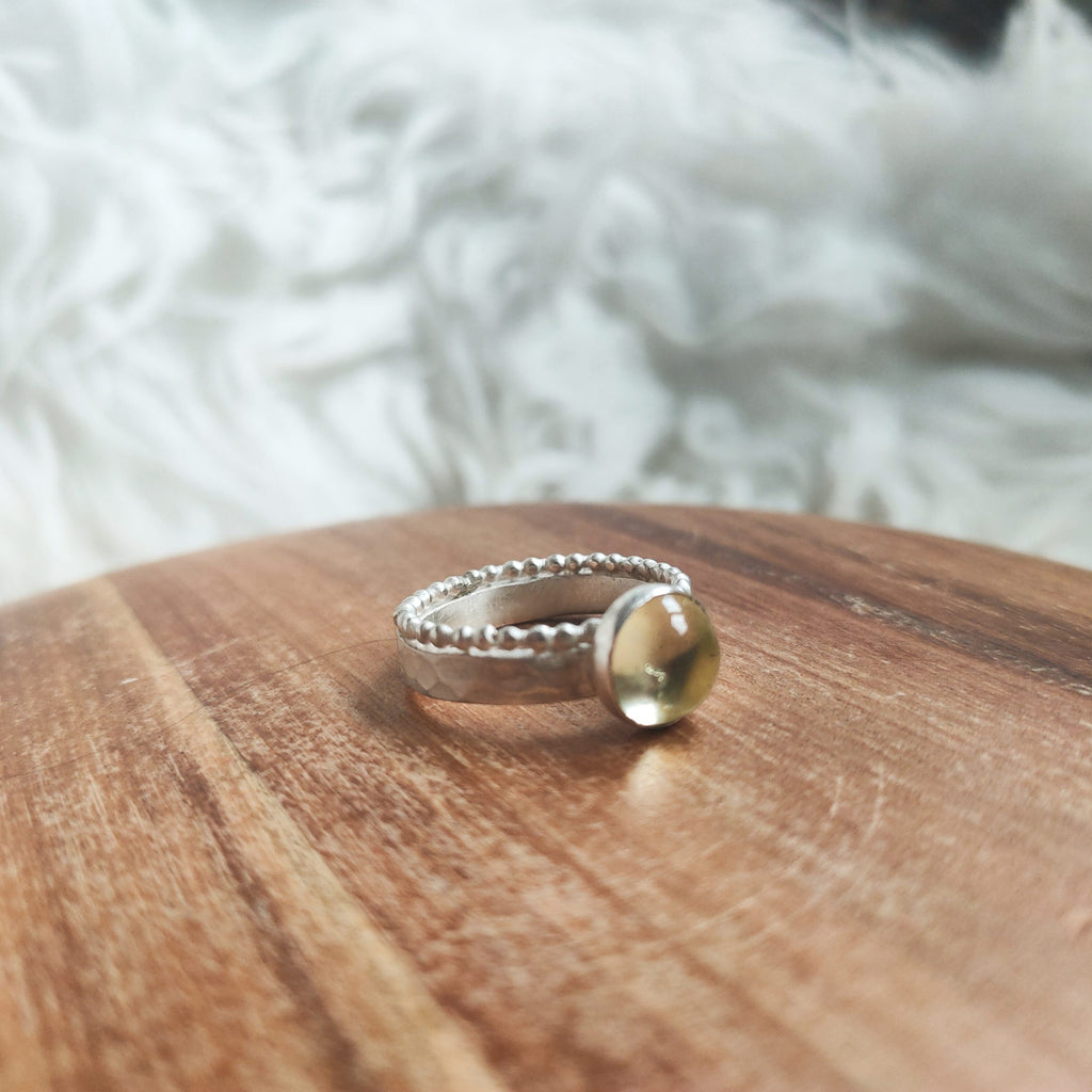 BY AIS | Ring Dots | sterling zilver & citrien - maat 16,75 image 6