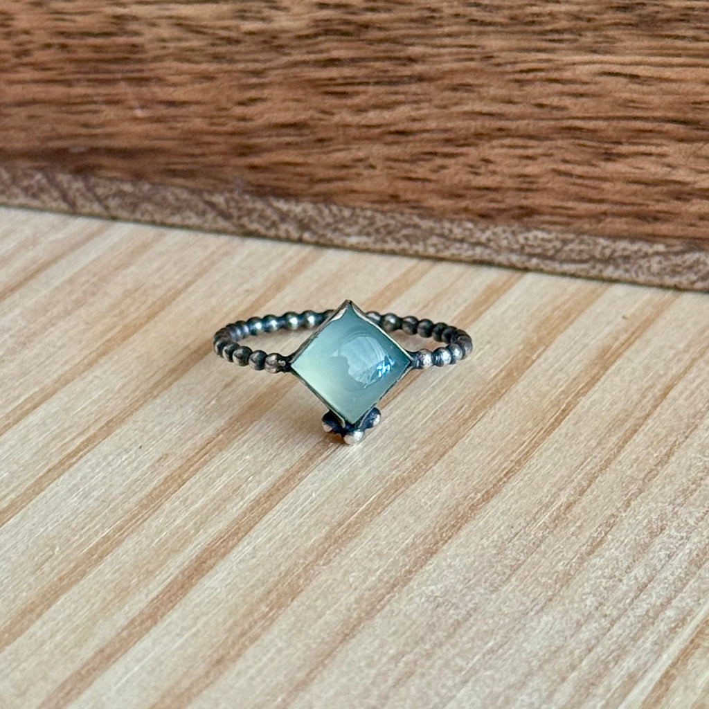 Ring sterling zilver & chalcedoon | maat 16,25 | BY AIS image 0