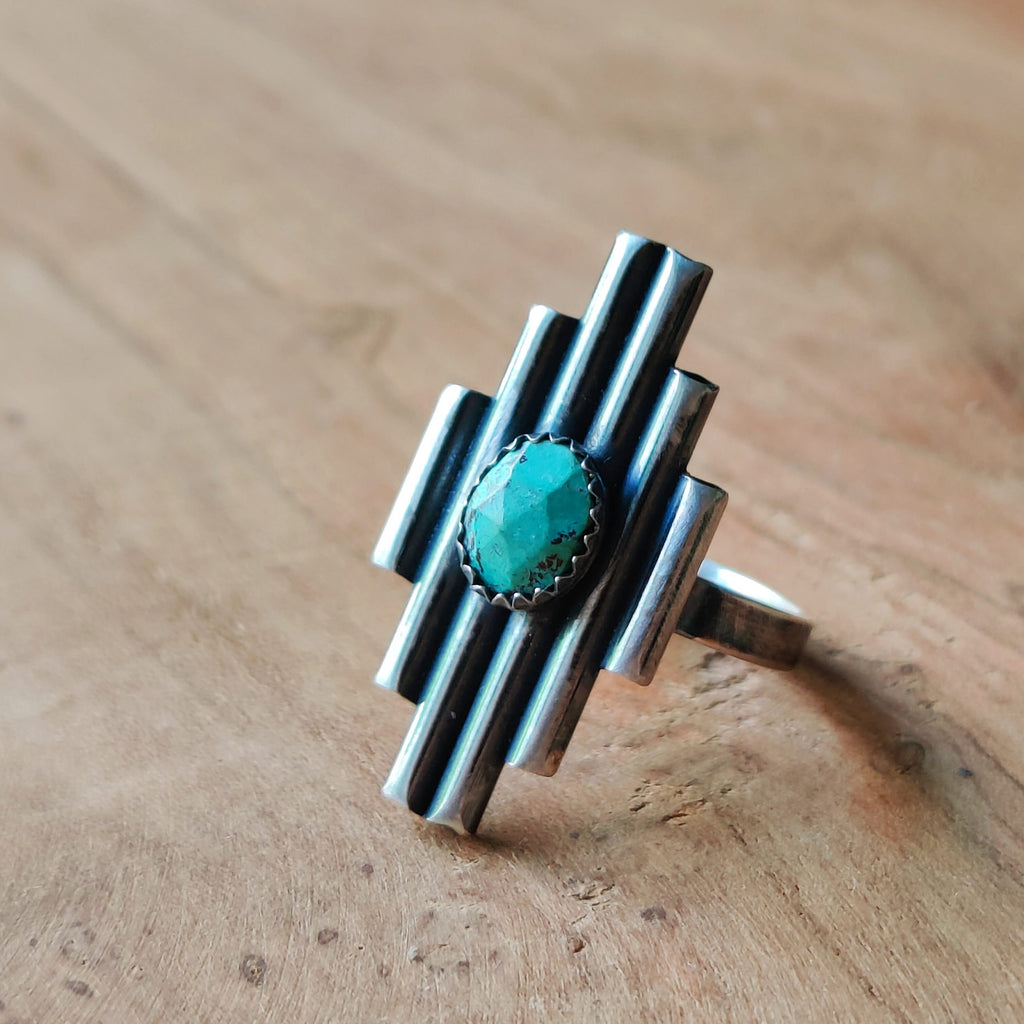 Ring | Sterling zilver & turkoois | maat 17 | BY AIS image 0