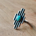 Ring | Sterling zilver & turkoois | maat 17 | BY AIS image 0