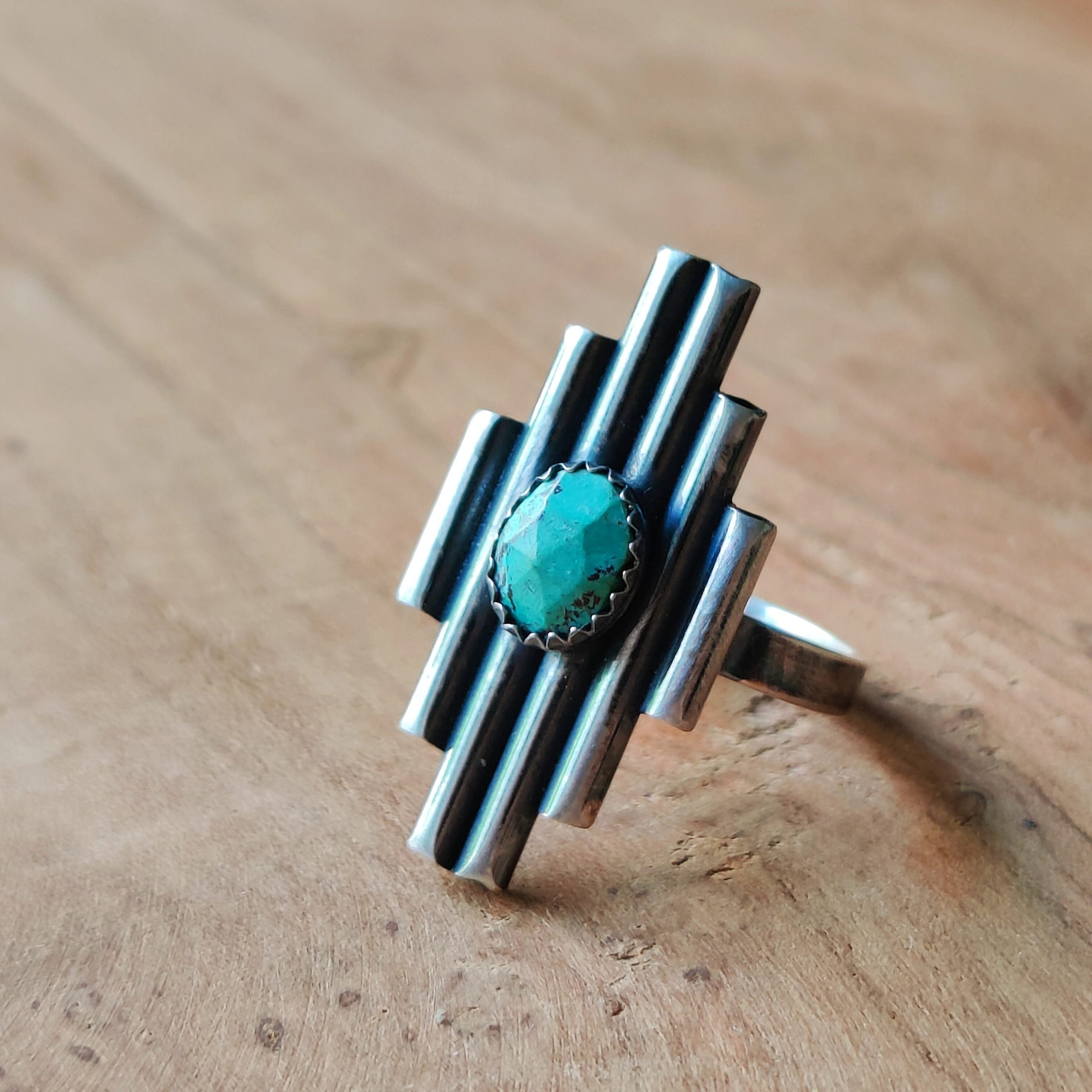 Ring | Sterling zilver & turkoois | maat 17 | BY AIS image 0