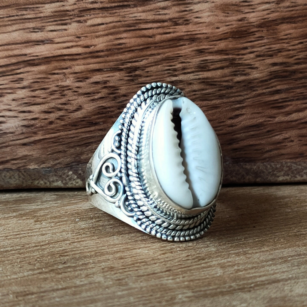 Ring | Sterling zilver & cowrie schelp image 4