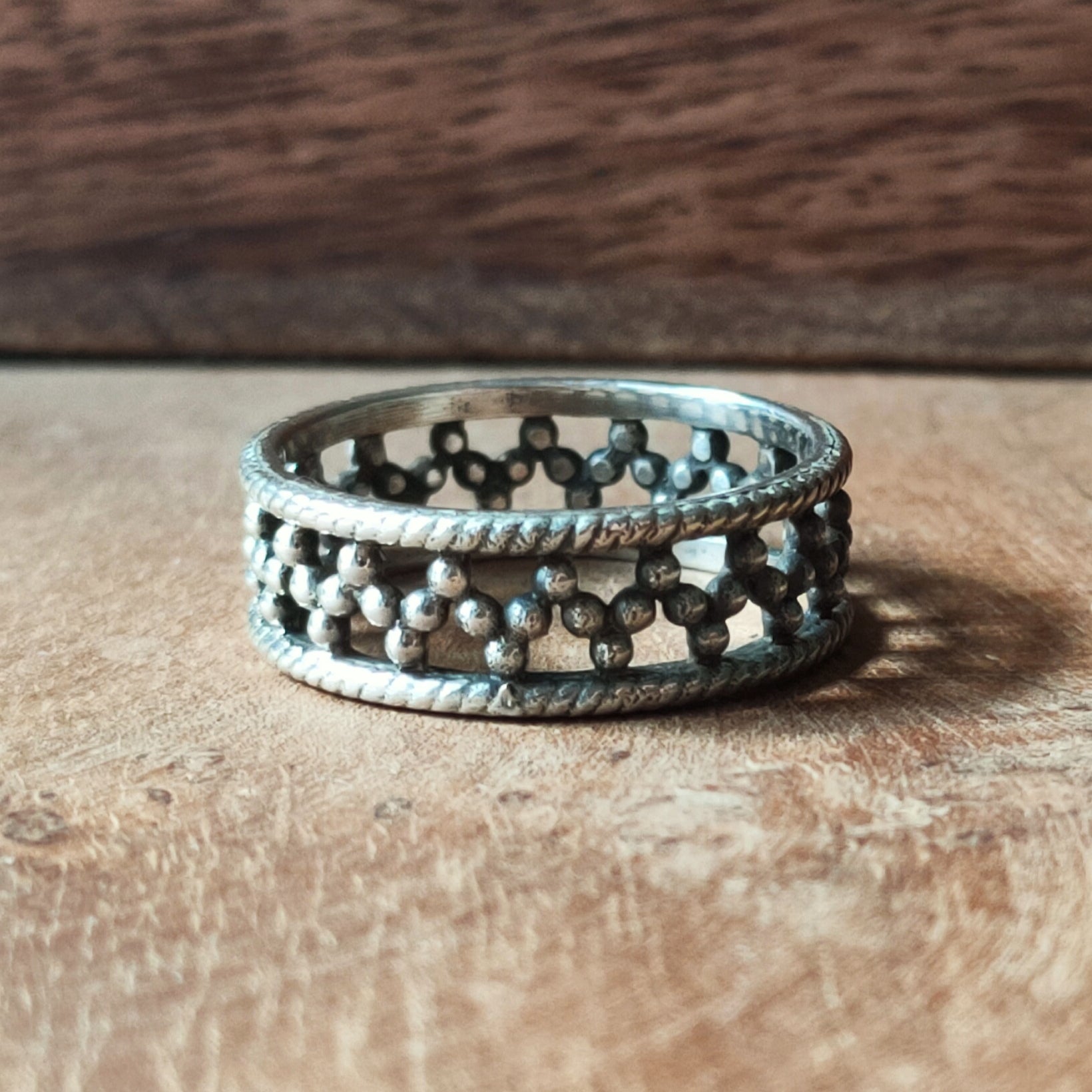 Ring Dotted band | Sterling zilver image 2