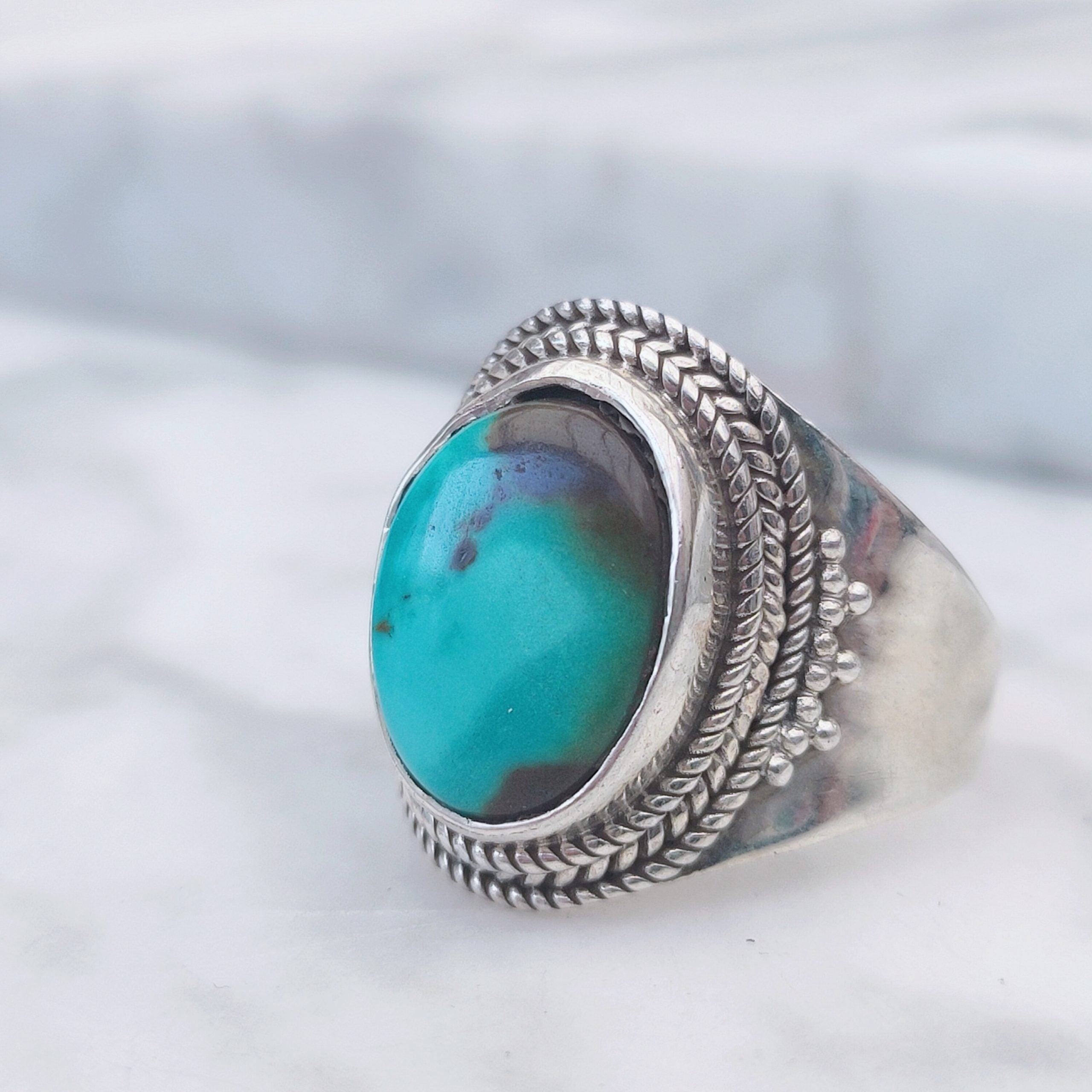 Ring | Sterling zilver & turkoois | maat 18,5 image 3